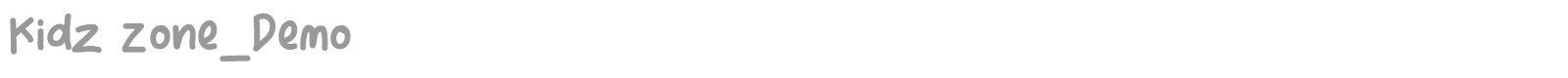 Kidz Zone font preview